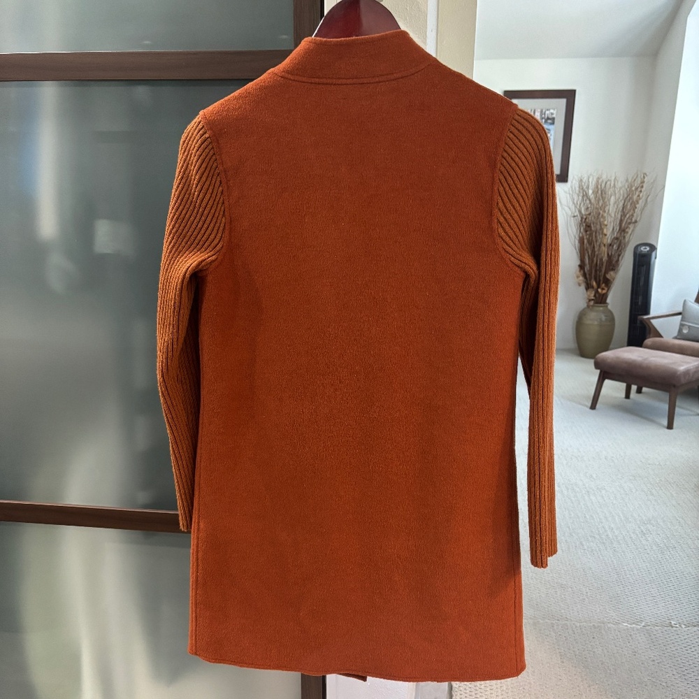 Kenneth Cole Wool Blend Coat - Burnt Orange / Chestnut Brown Size PXS - Picture 7 of 13